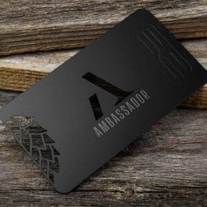 Black Metal Business Cards