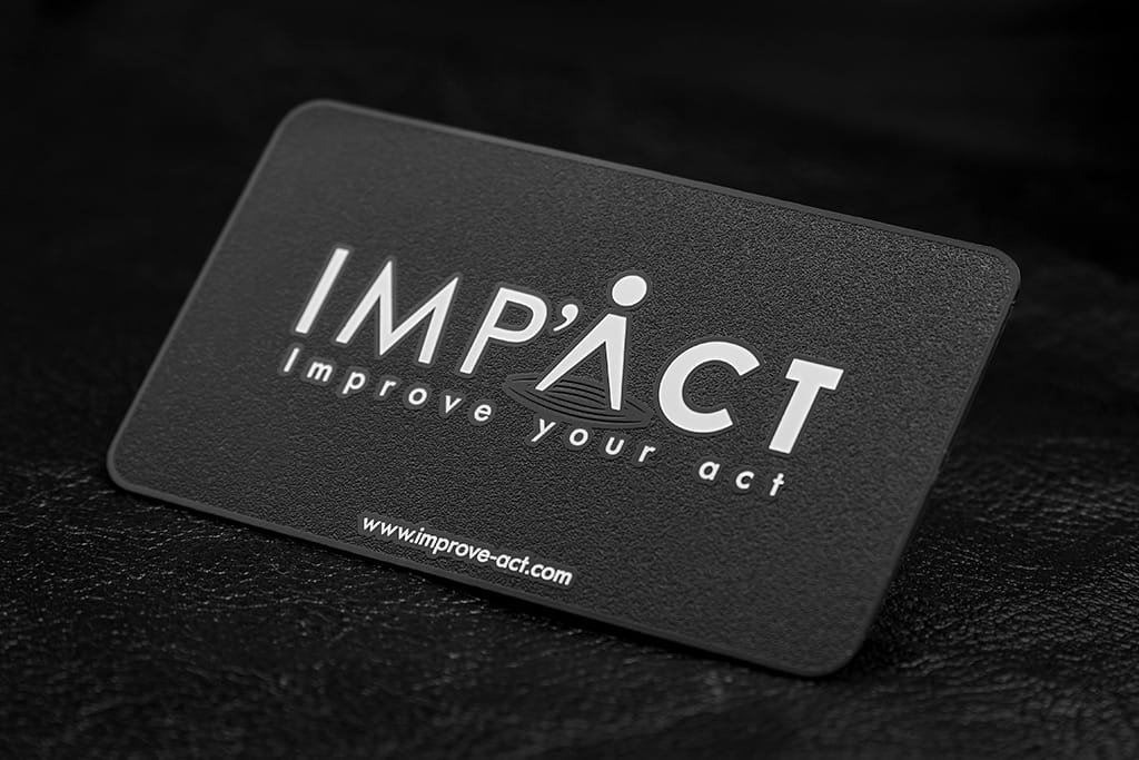 Textured Black Finish metal business card