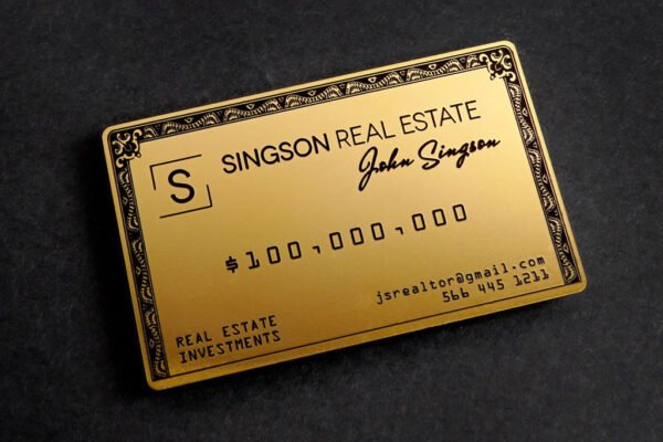 Elevate Your Brand with Custom Brass Metal Business Cards
